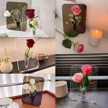 Frame Flower Vase - Clear Acrylic Vase For Flowers, Modern Art Vases For Home Decor, Decorative Vases For Desktops Bookshelf