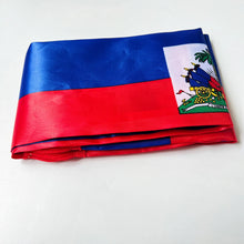 Écharpe de supporter de football 14x135cm 2026 Country, impression double face, drapeau national d'Haïti