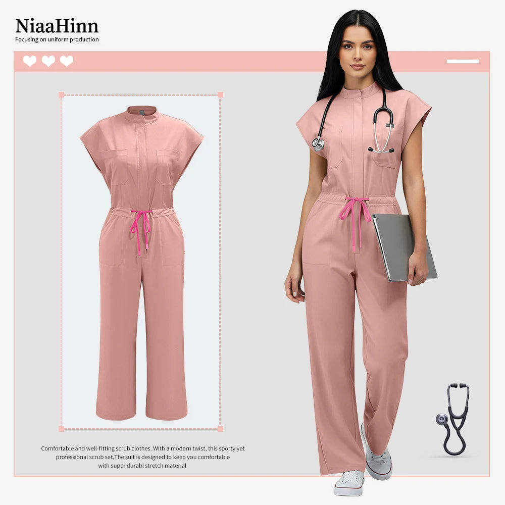 High Quality One-Piece Jumpsuits Surgery Gowns Nurses Accessories Pet Grooming Spa Work Uniforms Dental Hospital Doctor Clothing