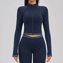 Women Yoga Long Sleeve Jacket Zipper For Running And Fitness