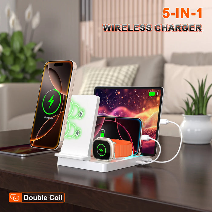 5-in-1 15W Wireless Charging Station