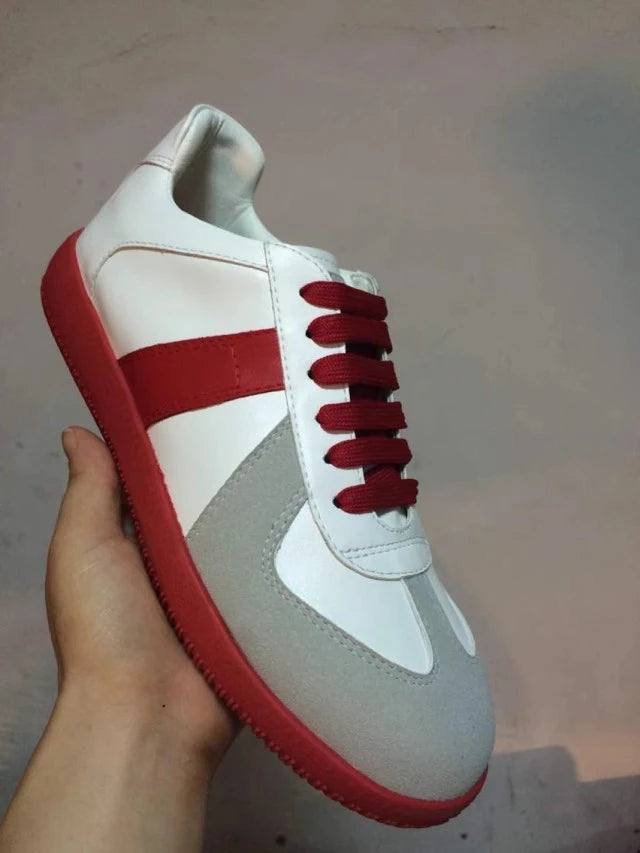 Summer Trendy Retro Men's Casual Sneakers Versatile Comfortable Patchwork Training Shoes Round Toe Lace-Up Flats Sports Shoes
