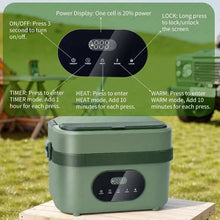Gison Wireless Electric lunch box 1.5L Capacity 60W Smart Warm lunch box 18000mAh Battery Rechargeable Fast Heating lunch box