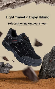 Outdoor Climbing Shoes Men's Trendy Flat Work Shoes Casual Sports Style New Model Comfortable Warmth Synthetic Leather Upgraded