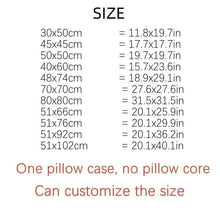 1pc Pillow Cover Bedroom Pillowcase Bed Bedding Pillow Covers Adult Flowers Home Decor Cushions Covers Custom Size 70x70cm 51*66