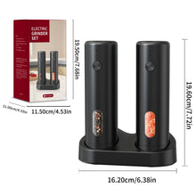 1 pièce/2 pièces mini moulin à poivre automatique rechargeable par USB, moulin à sel et à poivre à mouture réglable pour épices de cuisine