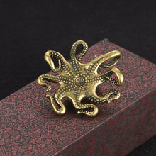 Brass Retro Octopus Cuttlefish Creative Marine Organism Office Desktop Ornament Accessories Small Tea Pet  Souvenir Gifts