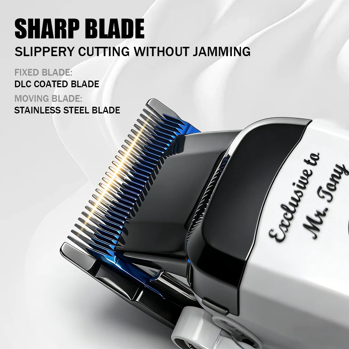 Kemei White 90 4 Hair Clippers Brushless Motor DLC Blade
