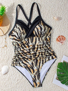 Plus Size High Waist Push Up Bikini Set L4XL Tummy Control