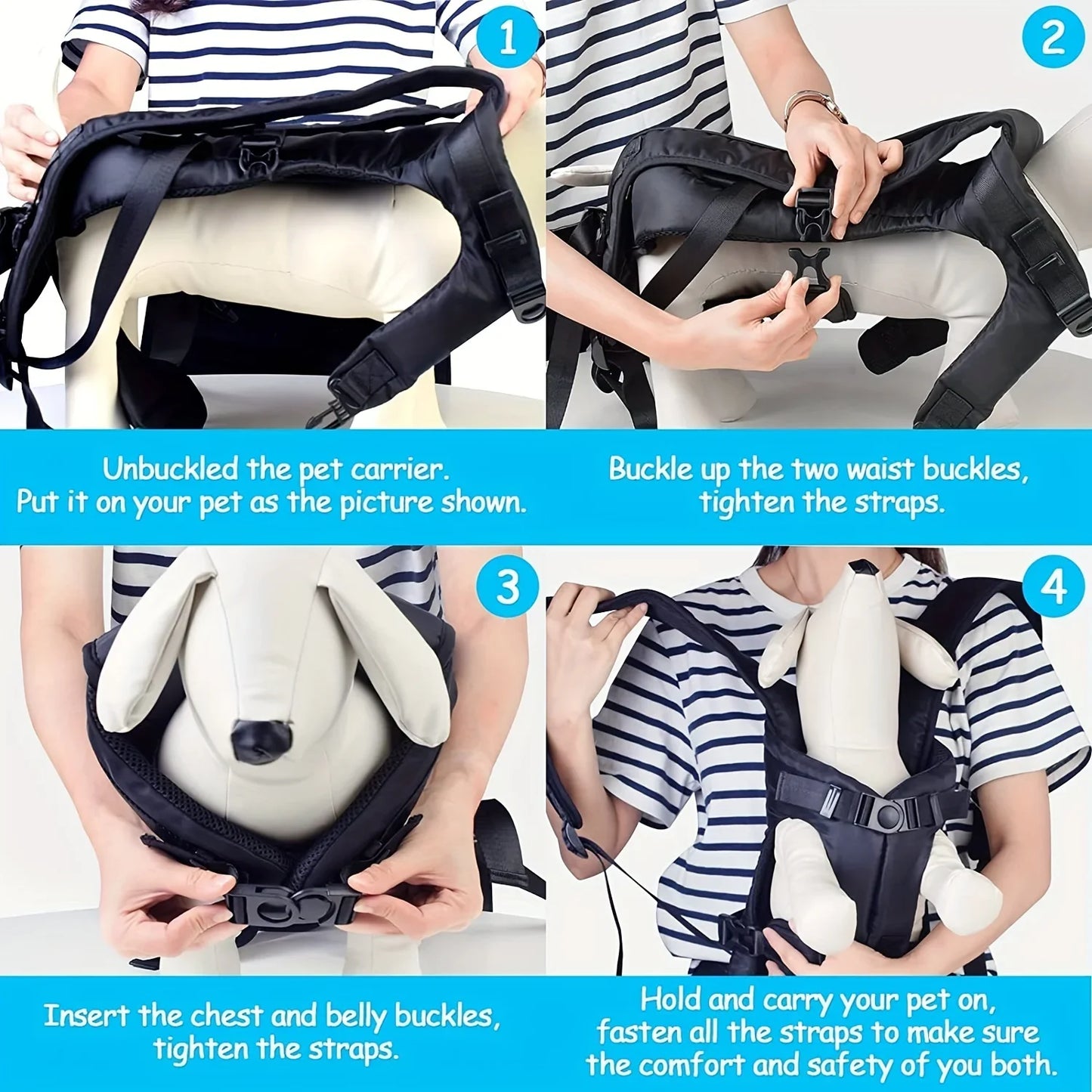 Chest Pet Bag Wrapping Large Dog Backpack, Convenient to Carry when going out, New Product