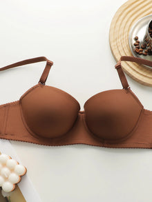 New Hot Selling Solid Color Daily 2-piece Set with Steel Rim push up Bra for Women Underwear Set J2611