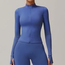 Womens Yoga Long Sleeve Zip Sports Jacket Slim Fit