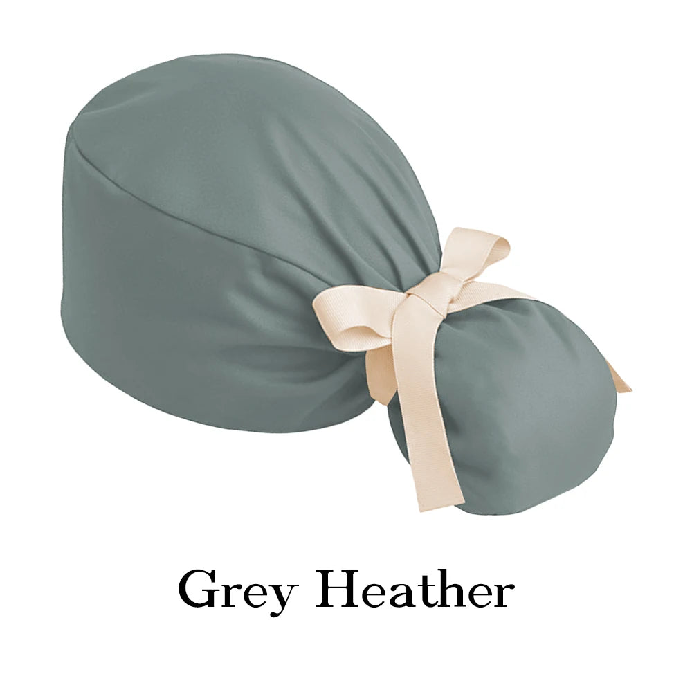 Ponytail Working Caps with Satin Lining for Women TOOTH Pet Doctor Nurse Scrubs Hat Stretch Long Hairs Nursing Caps C-TL-02