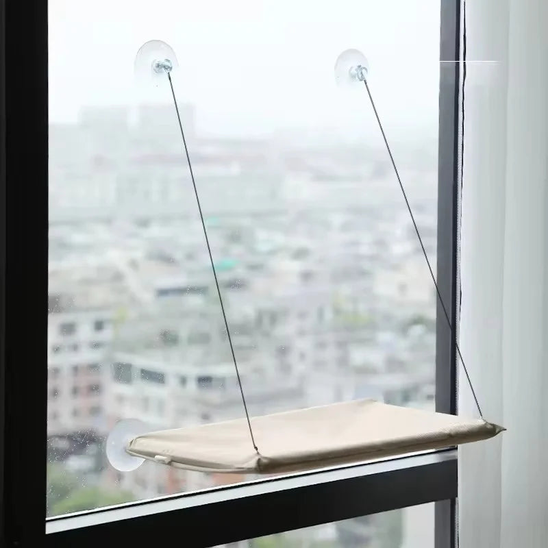 Winter Cat Window Hanging Hammock Bed Suction Cup Space Saving All Seasons Easy Install Pet Bed Cat Climbing Frame