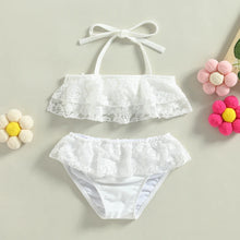 Toddler Baby Girls Swimwear Swimsuit Children Lace Bandage Bikini 2024 Summer Brand Baby Girl Biquini Swimming Suit