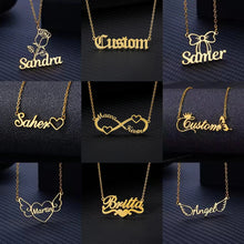 Custom Name Necklaces For Women Men Stainless Steel Customized Pendant Necklace Personalized Neck Chain Jewelry Birthday Gift