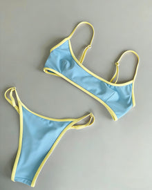 Wavecho Womens Two Piece Bikini Set Chain Detail Beachwear