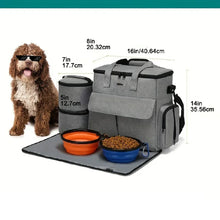 Large 6 PCS Airline Approved Dog Travel Bag Set Weekend Pet Travel Organizer with Multi-Function Pockets for Supplies