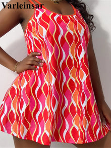 Plus Size Printed Two Piece Bikini Set For Women 0XL To 4XL