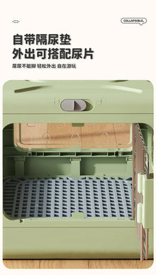 Pet supplies Portable pet air bag folding Dog suitcase out car carrying large capacity cat checked transparent box