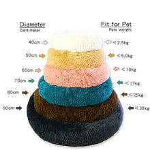 Round Dog Bed Winter Warm Cat Bed Plush Basket for Dog Washable Pet Bed for Small Medium Large Dog Sofa Cat