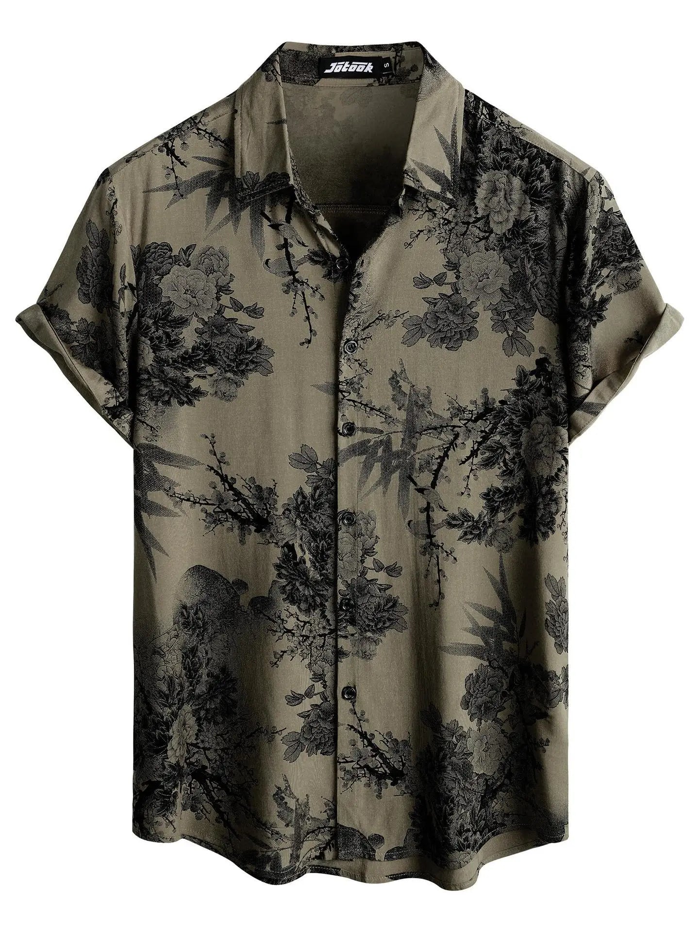 Hawaiian 3D Printed Shirt Amazon Independent Station Bestseller Notch Collar Short Sleeve Shirt