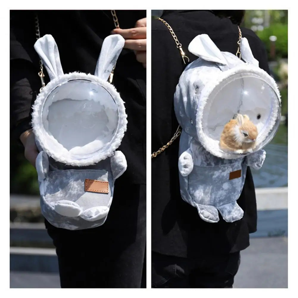 Hamster Carrying Bag Detachable Breathable Convenient Rabbit Ears Decor Small Pet Travel Bag Hamster Carrier Pet Storage