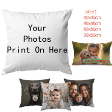 Custom Picture Printed Cushion Cover Pet Personal Life Photos Pillow Cover Custom 100% Polyester Pillowcases In Various Sizes
