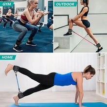 6-Piece Leg Resistance Band Set for Hip Strength Training, Running, Fitness, Ankle Resistance Bands, Yoga, Glute Training, Elastic Bands for Fitness Strength Training, Three-Tube Leg Training Resistance Bands, Leg Resistance