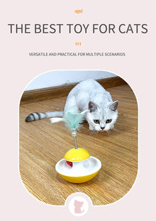 New Durable Funny Pet Cat Toys For Entertain Itself Mimi Favorite Feather Tumbler With Small Bell Kitten For Catch