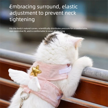 Angel Wing Vest Harness Leash Cat Dog Pet Supplies Personalized Necklace Accessories Harness Leash 4 Season