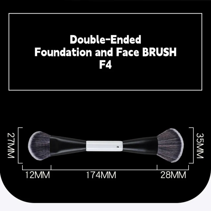 MBM Dual-Ended Foundation Face Brush F4 Powder F1 Blush Contour F2 F3 Makeup Brushes with Box Packaging