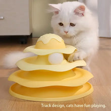 3-Layer Cat Turntable Toy Interactive Pet Cat Toy Tower Tracks Cat Toy Educational Play Indoor Cat Teaser Durable Polypropylene