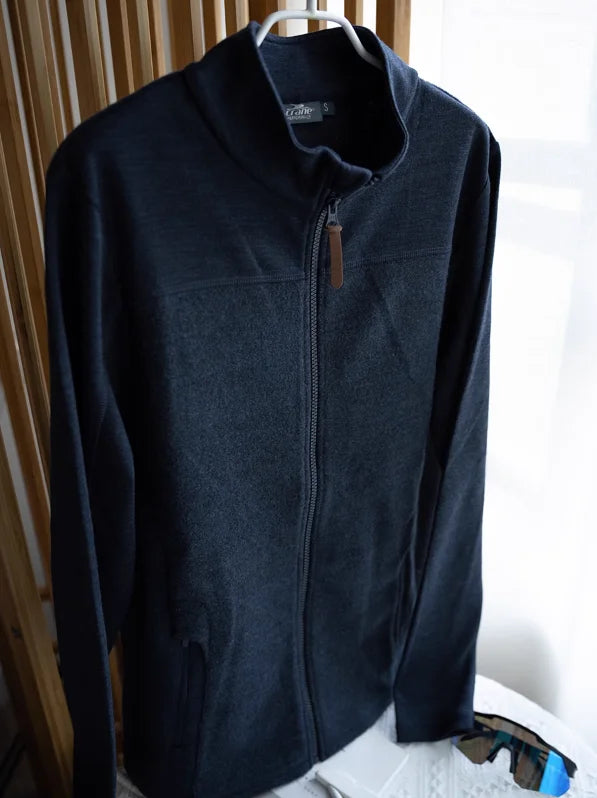 Australian Merino Wool Men's Jacket 300g Heavyweight Merino Wool Full Zip Sweatshirt Mens Long Sleeve Thermal Jackets Euro Size
