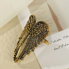 Vintage Angel Wings Metal Rings Single Big Heart Shape Wings Ring For Men Women Punk Hip Hop Party Jewelry Gift Accessories