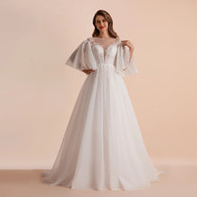 BEPEITHY Customized Boho Ivory A Line Lace Wedding Dresses For Bride Women 2023 Floor Length Sexy Garden White Bridal Gown New