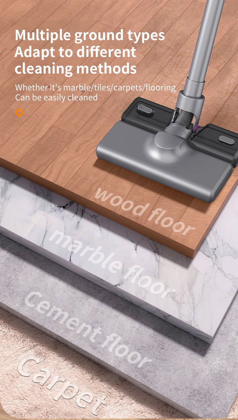 Cordless Vacuum Cleaner 15000Pa Strong Suction Stick Handheld 2 in 1 Lightweight for Carpet Hardwood Floor Pet Hair Car Cleaning