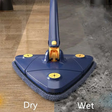 Triangle 360 Cleaning Mop Telescopic Household Ceiling Cleaning Brush Tool Self-draining To Clean Tiles and Walls