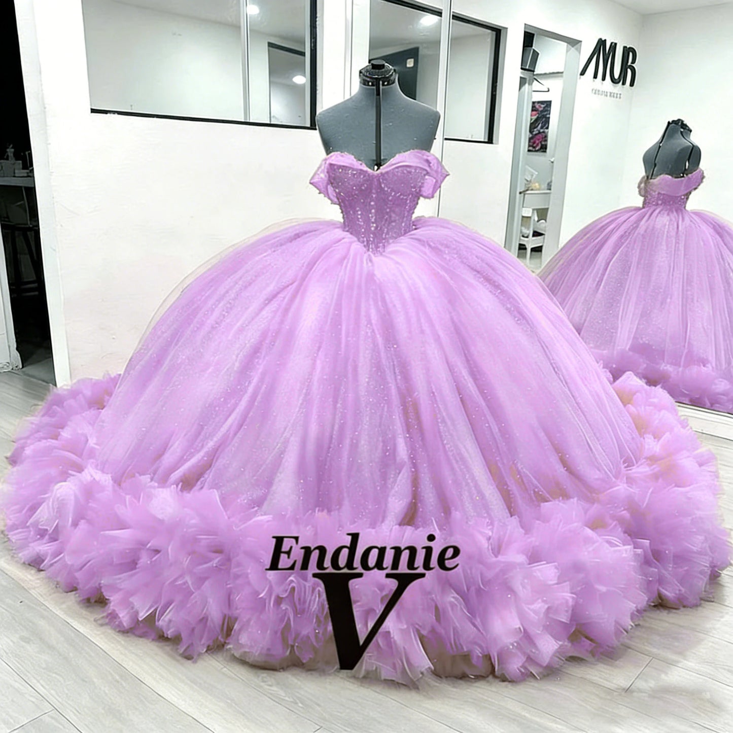 Vendanie Princess Sweetheart Ball Gowns Quinceanera Dresses for Girls Off the Shoulder Lace up Vestido De Quinceanera Customized