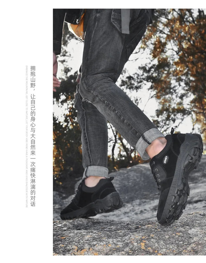 Large Size Men's Hiking Shoes Hiking and Off-road Outdoor Shoes Low Top Wear-resistant,anti Slip Sneakers Men Zapatos Casuales