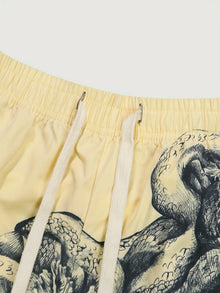 2026 Summer New Men's Shorts with 3D Trendy Brand Pattern Printing Fashionable Street Style Comfortable Lightweight Soft