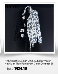 HKSH Summer New Men's Tide Y2K Original Design High Street cotton Fashion Punk Dark Casual Loose Cropped Pants Shorts Ins HK5611