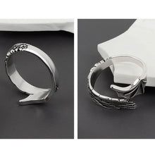 Retro Half Angel Half Demon Wings Creative Ring For Men Women Punk Gothic Open Ring Handmade Jewelry Unisex Accessories Lovers
