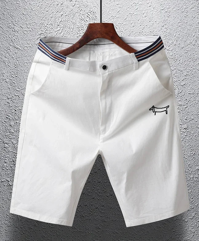 Summer Men's Cotton Golf Shorts Loose Fit Breathable Casual