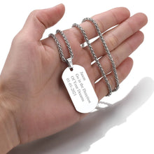 U7 Stainless Steel Custom Data Engrave ID Medical Alert Tag Necklace Men Women First Aid Allergy Infomation Emergcy Med Jewelry