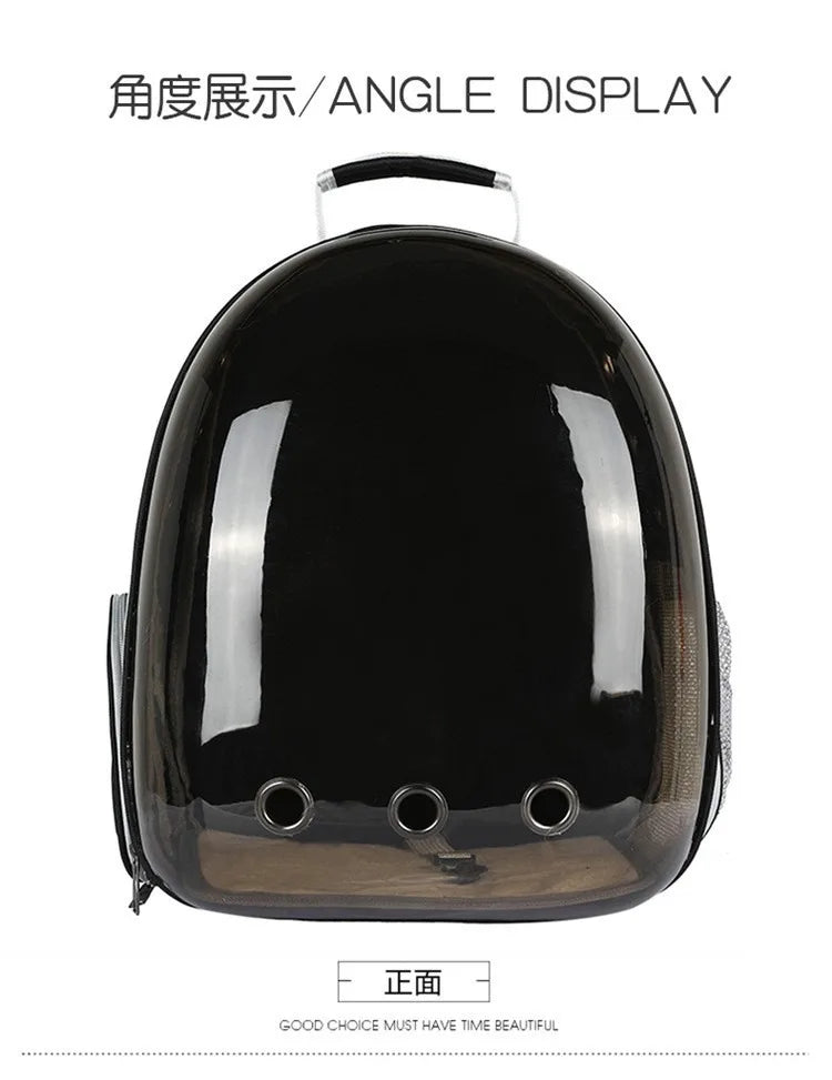 Pet carrying bag space  Space capsule dual-shoulder backpack  Breathable transparent backpack  Cat and dog transportation bag