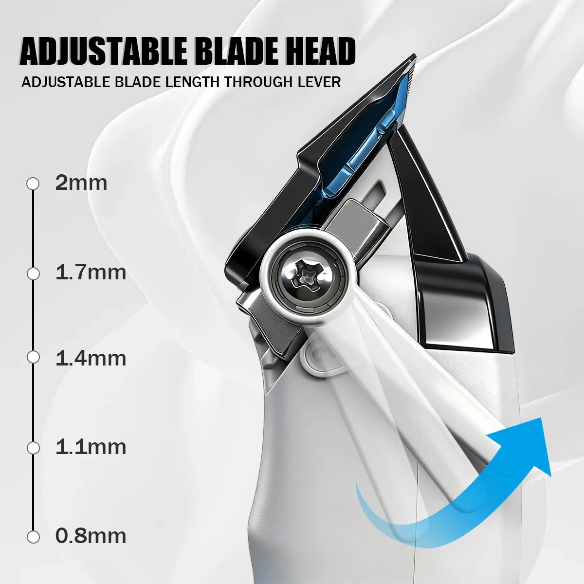 Kemei White 90 4 Hair Clippers Brushless Motor DLC Blade
