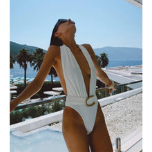 Two Piece Micro Bikini Halter Swimwear Solid Bodysuit