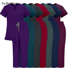 Medical Nurse Uniforms 2Pcs Clinical Nursing Top Pants Hospital Scrubs Set Women Men Surgery Clothes Dentist Overalls Work Wear