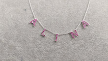 DOREMI Customized Gift Jewelry 9mm Crystal Letter Names Necklace Colorful Birthstone Cz Charms Choker Necklace